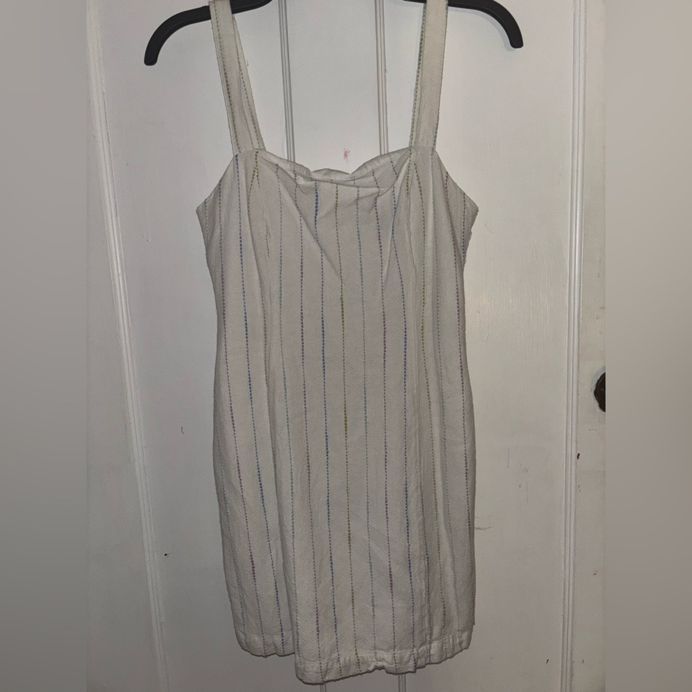 Forever 21 White and Multicolor Striped Dress